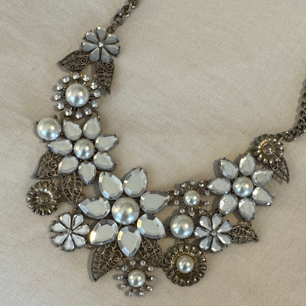 Two Elegant Gold Statement Necklaces - Picture 2 of 5